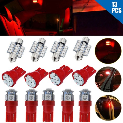 13pcs red led lights interior - red,